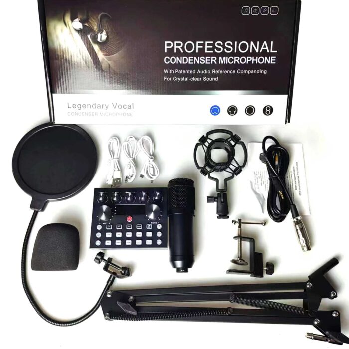 V10 BM-800 Podcast Condenser Microphone Set