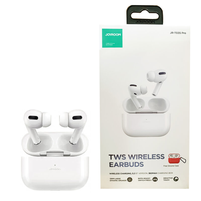 JOYROOM JR-T03s Pro(NX3) Wireless Headphones White With Thin Red Case