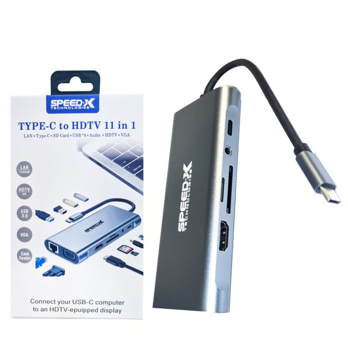 11in 1 Multi-Port Ttpe C To Usb C 4K HDMI Adapter Usb Hub