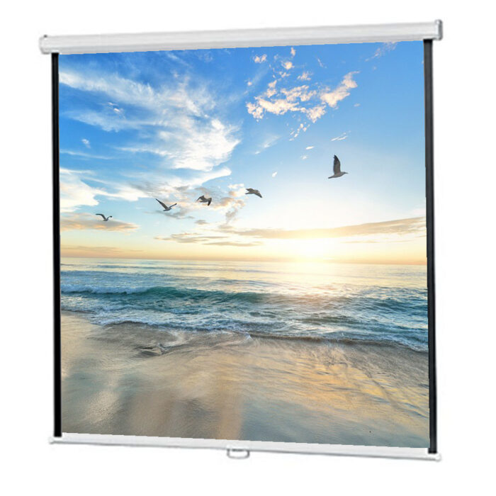 Projector Screen 72 inch Manual 6x6 Feet 1:1MW Speed-X